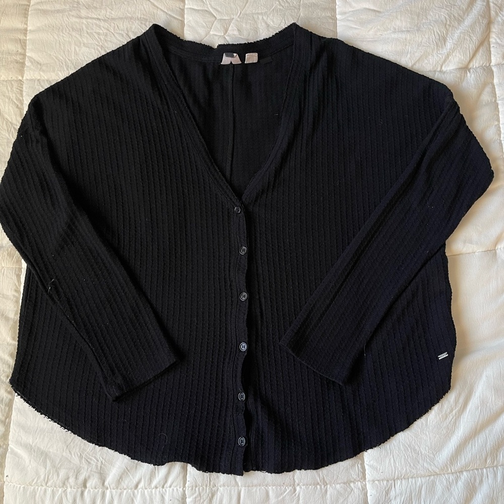 Women’s Roxy Black Button-Up Cardigan - Picture 4 of 8